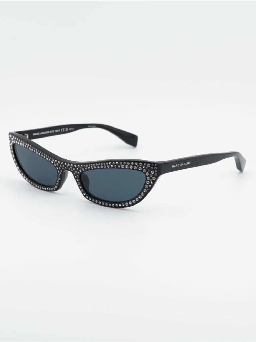 Marc Jacobs MARC 797/S 07C5 IR Sunglasses Black Cat Eye Frame, Grey Lenses
